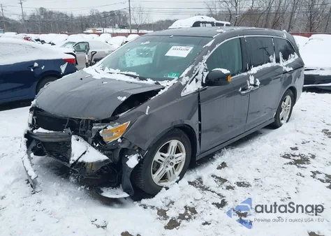 2012 Honda Odyssey Touring/Touring Elite z USA, uszkodzony, nr VIN 5FNRL5H97CB133309